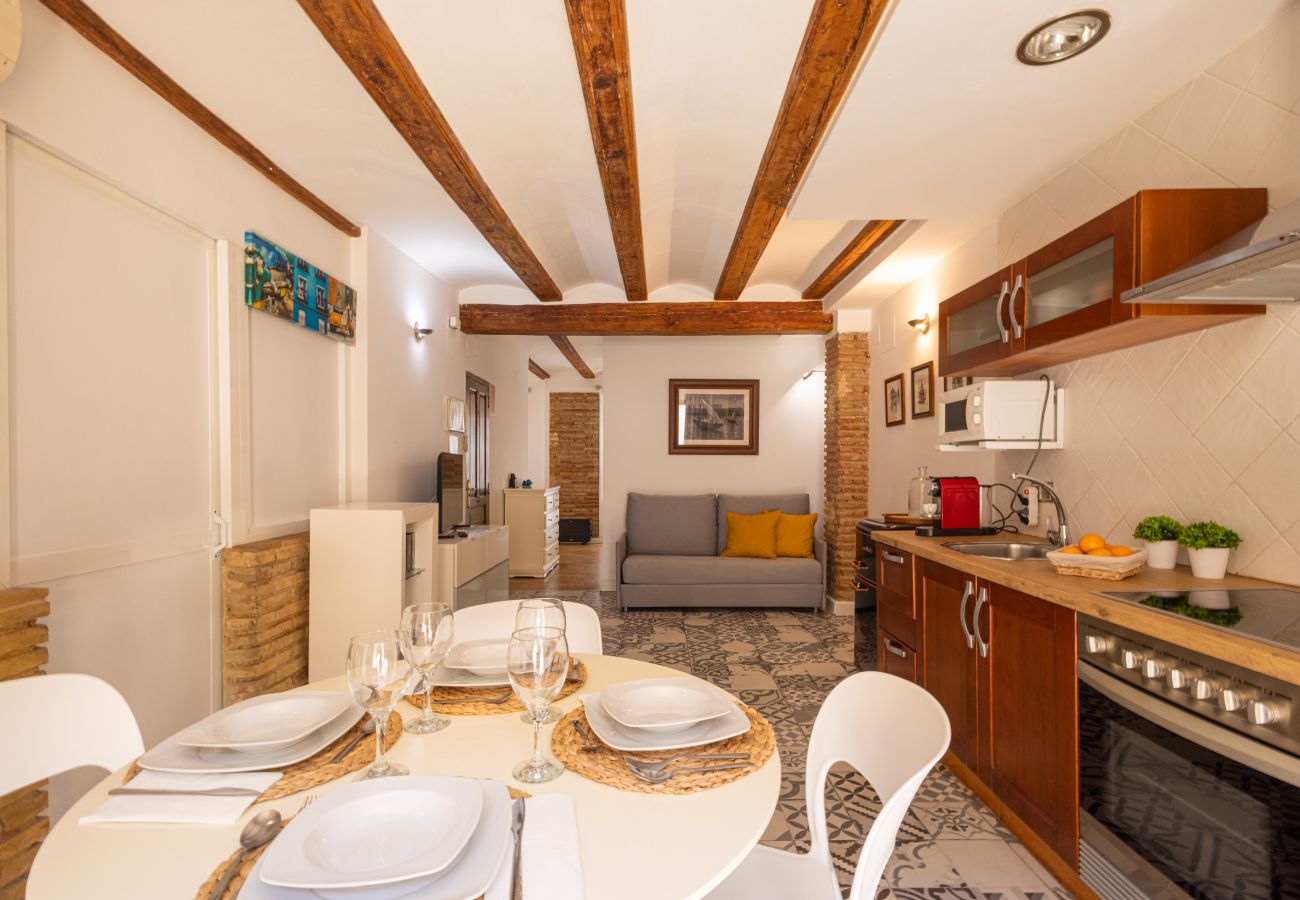 Apartamento en Valencia - Encantador Loft con Terraza | 4 Huéspedes | Ruzafa