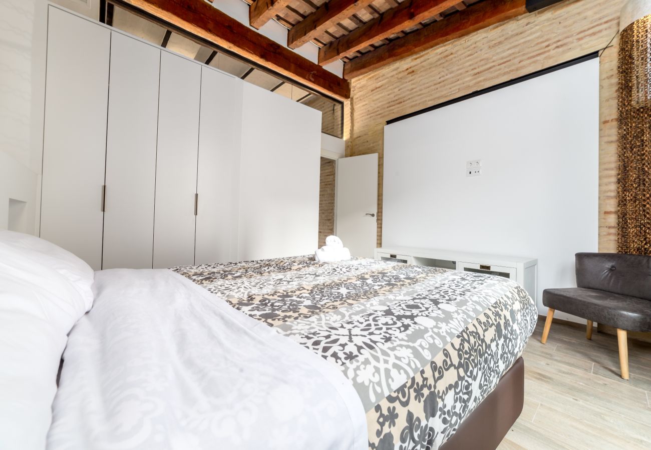 Apartment in Valencia / València - CENTER-Luxurious 1BR, 1BA-Terrace, WI-FI, A/C 