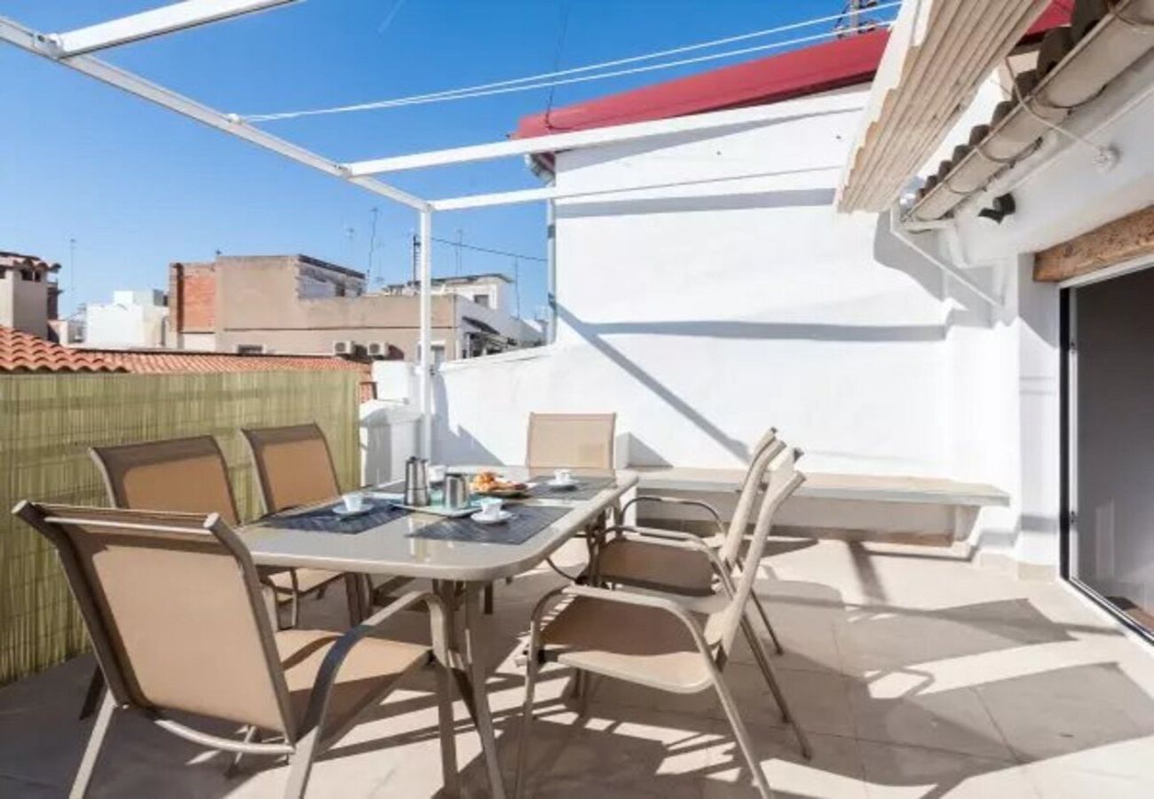 Appartement à Valence / Valencia - CENTER-2BR, 2BA-ATTIC-TERRACE,VIEW, WI-FI, A/C 