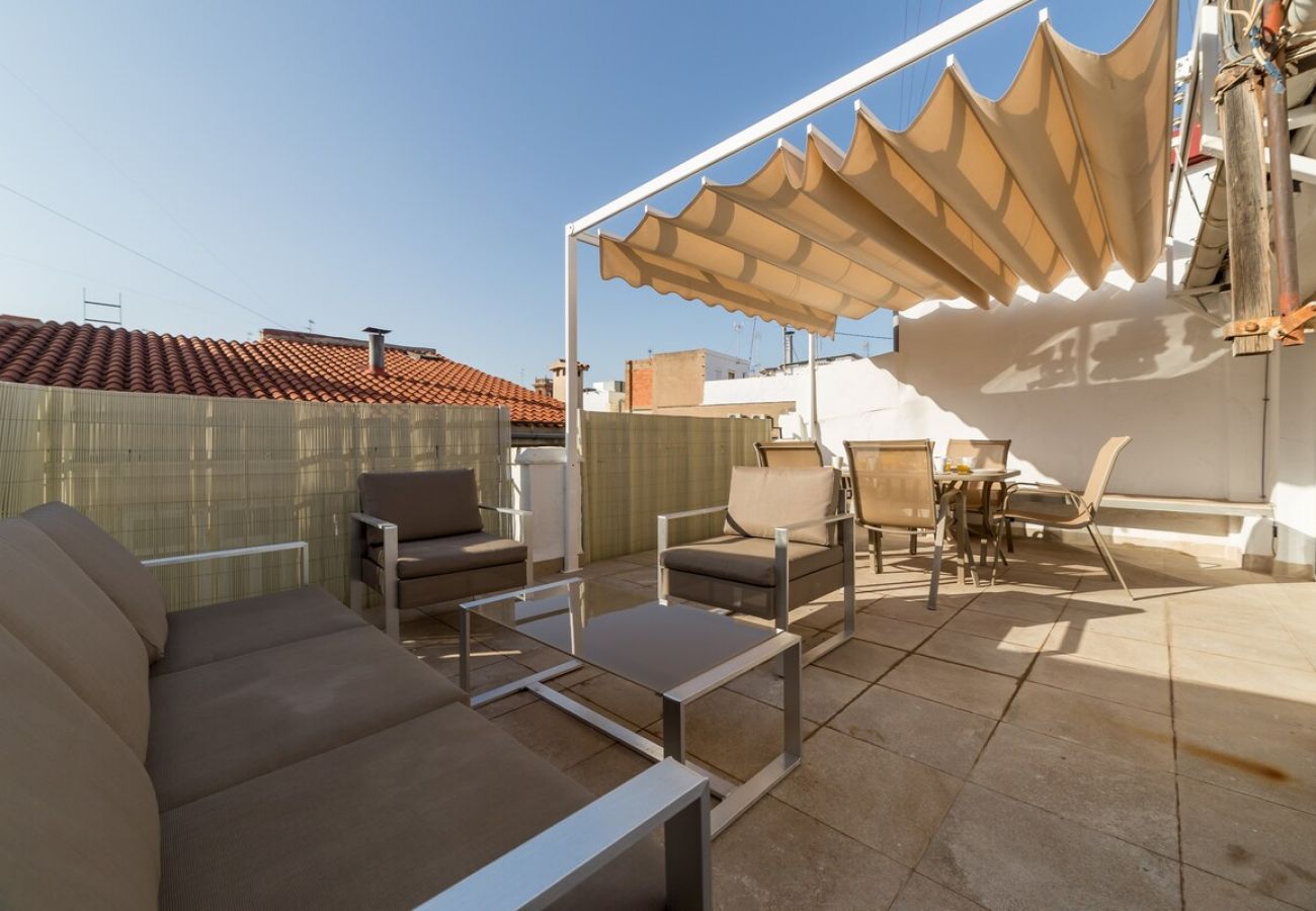 Appartement à Valence / Valencia - CENTER-2BR, 2BA-ATTIC-TERRACE,VIEW, WI-FI, A/C 