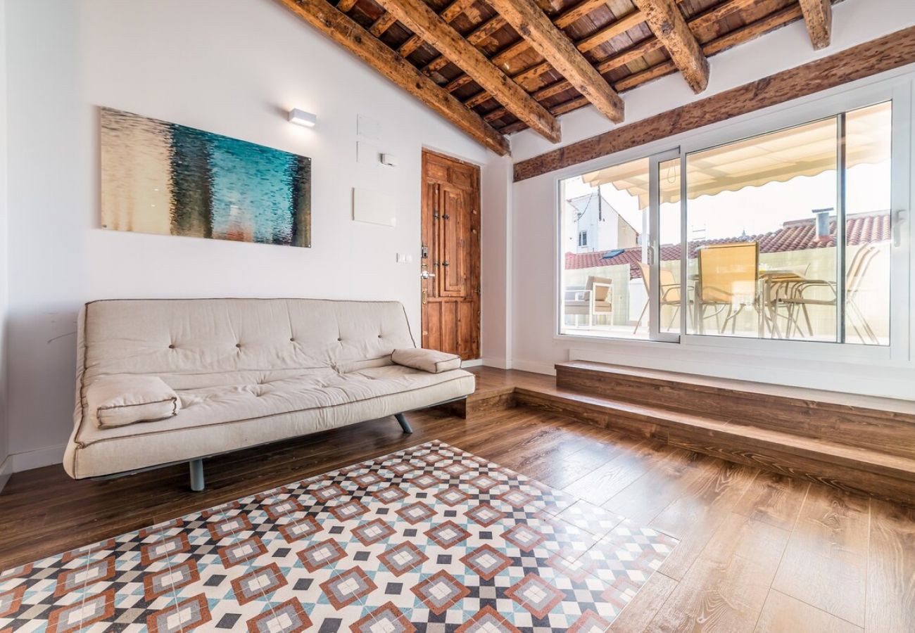 Appartement à Valence / Valencia - CENTER-2BR, 2BA-ATTIC-TERRACE,VIEW, WI-FI, A/C 