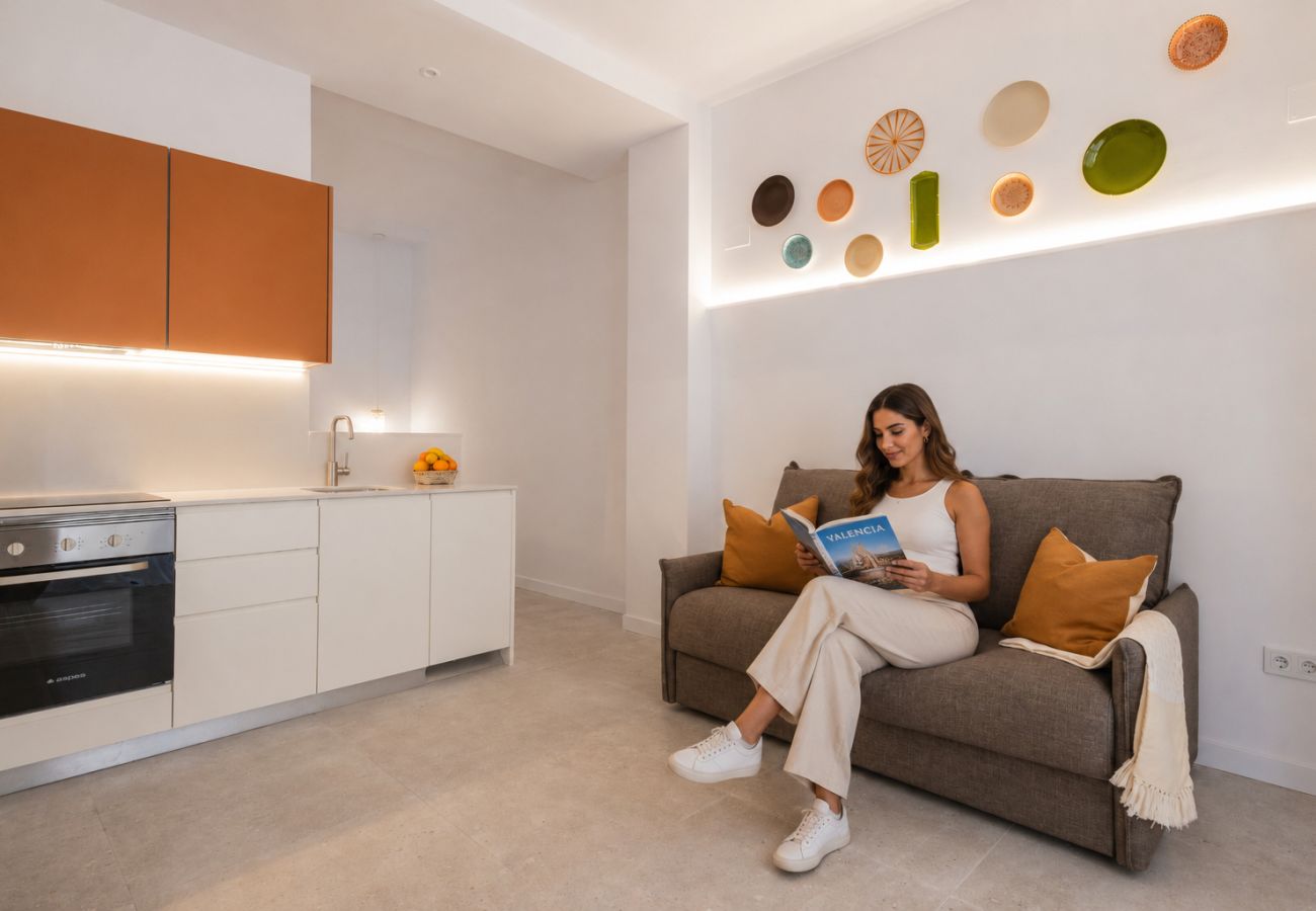 Appartement à Valence / Valencia - The Sorolla Apartment VI | AC & WiFi | 4 Viajeros