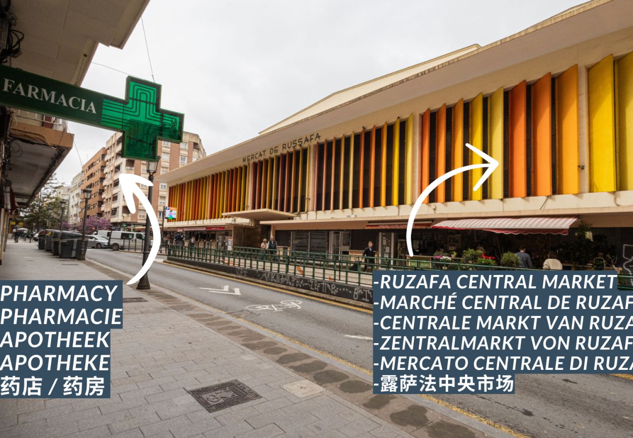Appartement à Valence / Valencia - Boutique de Diseño en Ruzafa | 3 P | 5 min Centro
