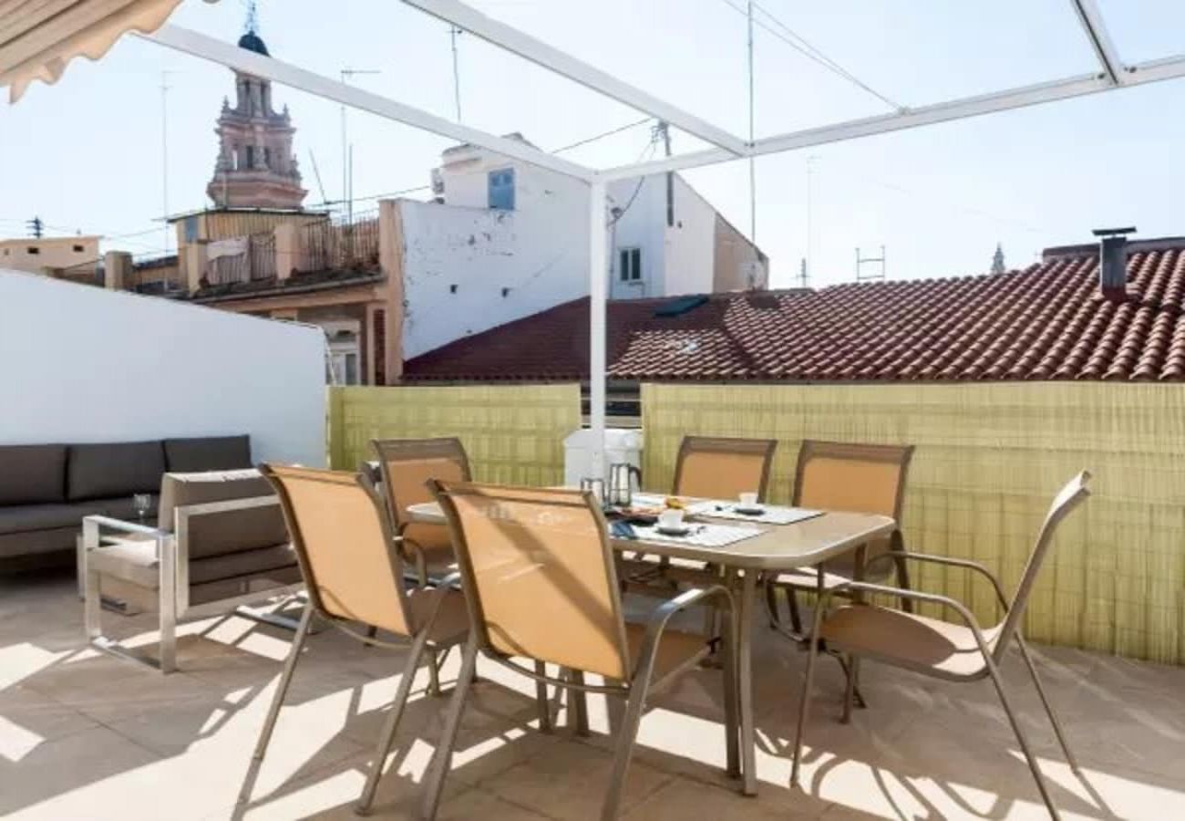 Appartamento a Valencia / València - CENTER-2BR, 2BA-ATTIC-TERRACE,VIEW, WI-FI, A/C 