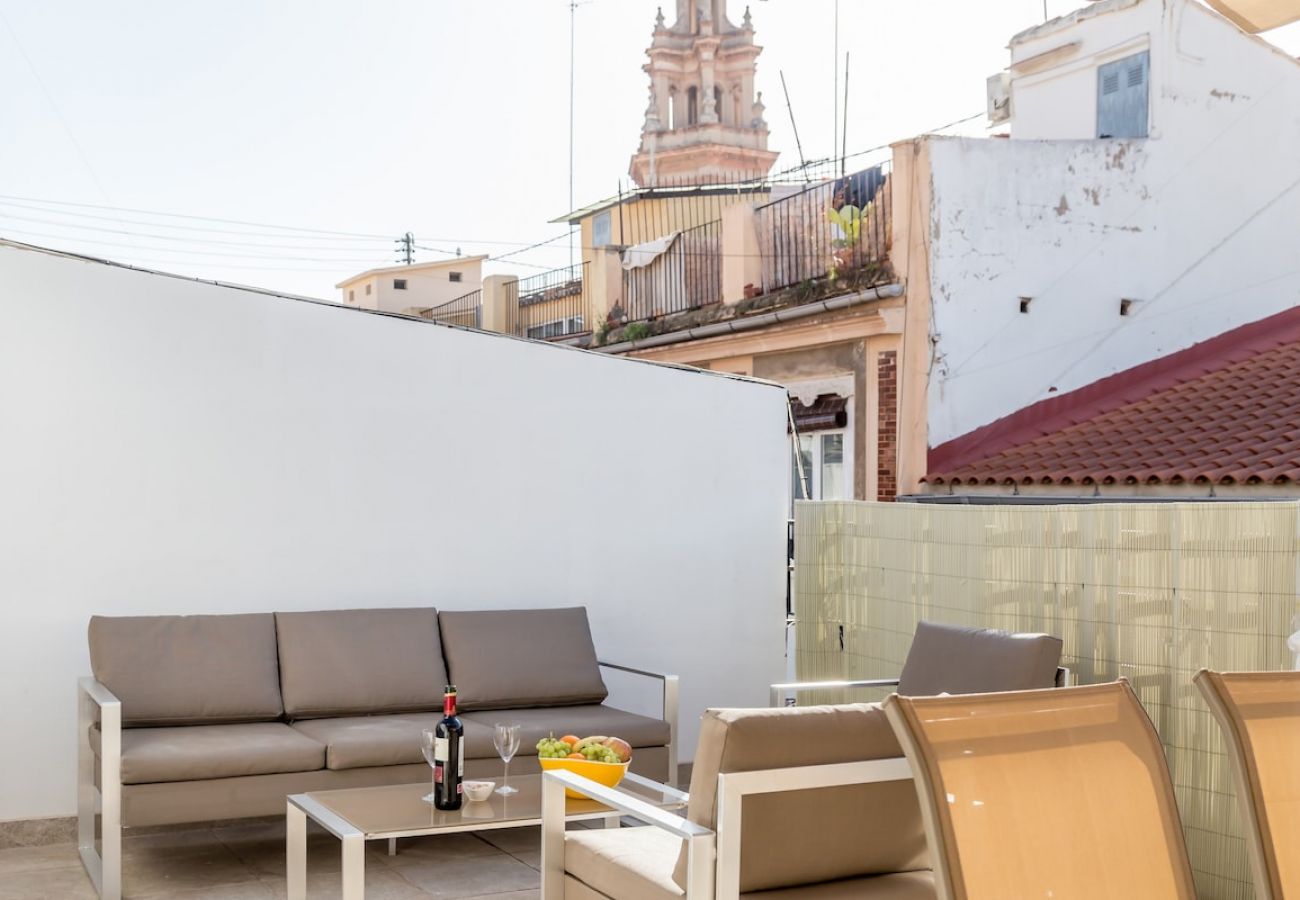 Appartamento a Valencia / València - CENTER-2BR, 2BA-ATTIC-TERRACE,VIEW, WI-FI, A/C 