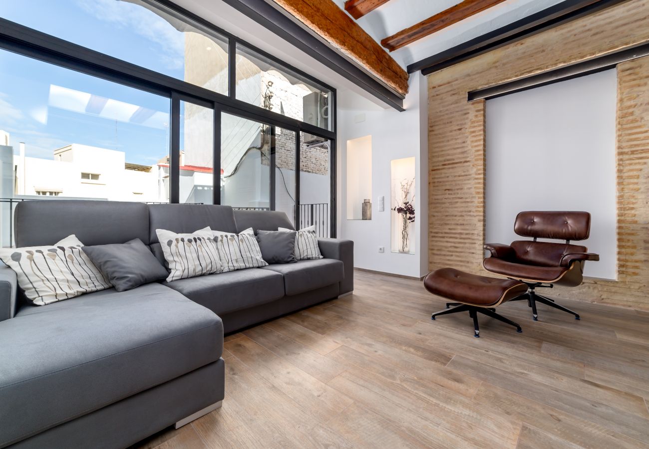 Appartamento a Valencia / València - CENTER-Luxurious 1BR, 1BA-Terrace, WI-FI, A/C 