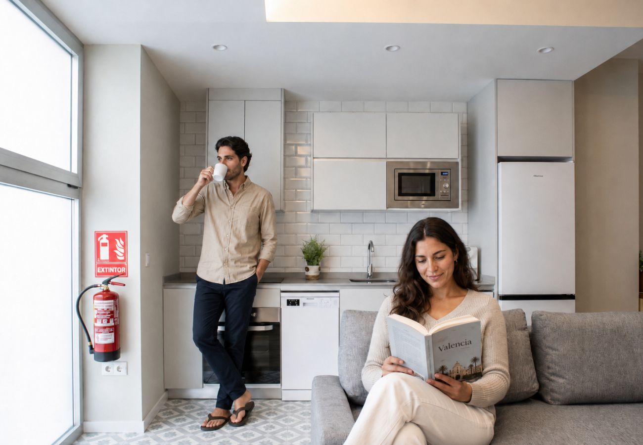 Appartamento a Valencia / València - Port Suite X | 4 Viajeros | AC & WiFi | 15 min Ciudad Artes