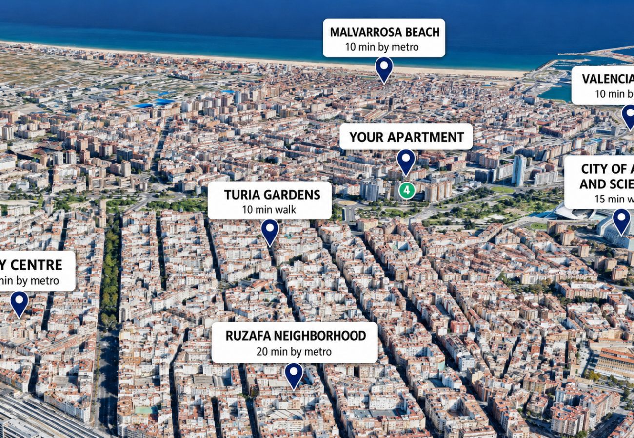 Appartamento a Valencia / València - Pirate Studio II | 2 Viajeros | AC WiFi | 15 min Oceanografic