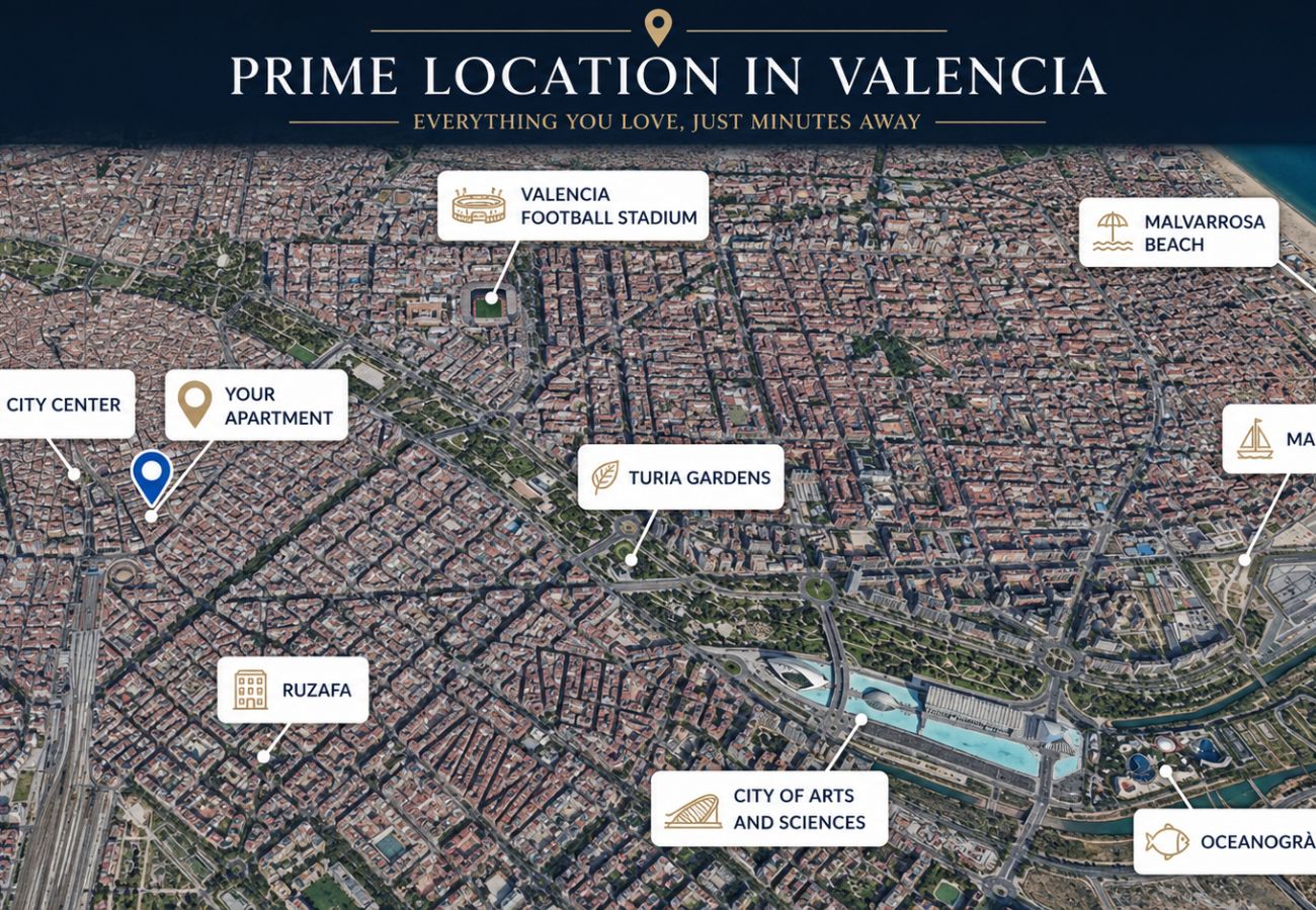 Appartamento a Valencia / València - Atico de Lujo con Terraza de 185 m² | 6 Viajeros 
