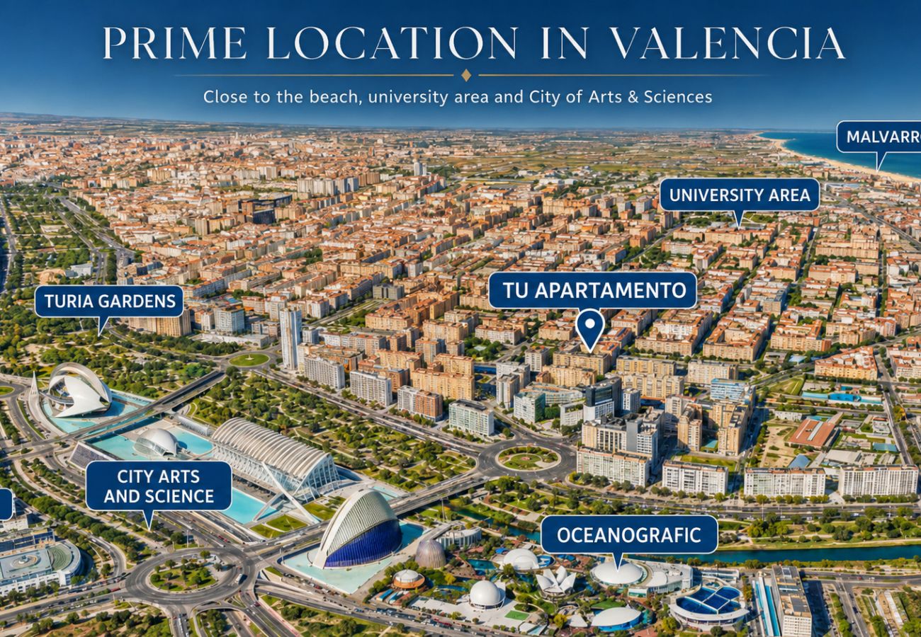 Appartement in Valencia - City Arts Suites III | 12 min City Arts | Pet Friendly